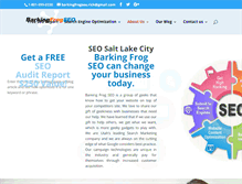 Tablet Screenshot of barkingfrogseo.com